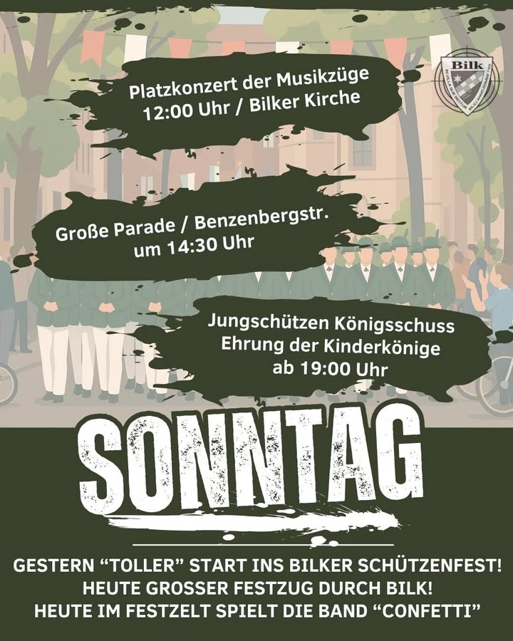 🎺 Das Schützenfest in Bilk geht weiter ✨