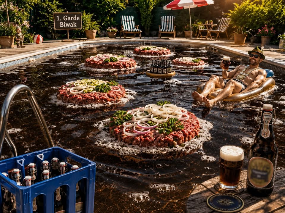 Schaumpool war gestern – bei uns treibt das Mett im Altbier Pool.